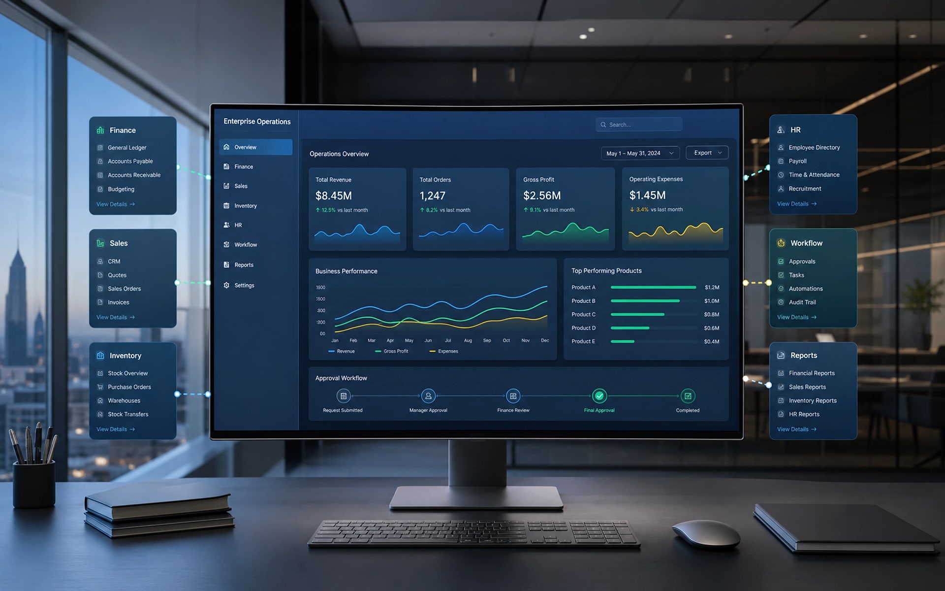 Office reception and gate-pass dashboard for visitors and employees