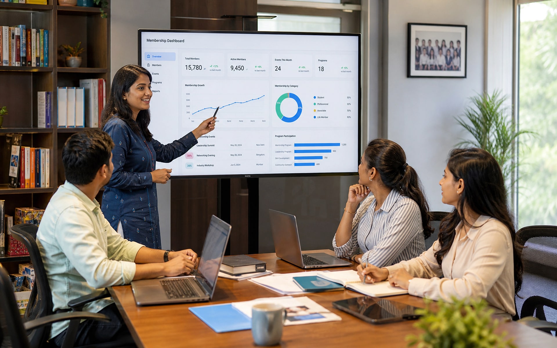 Operations support center displaying server monitor dashboards and uptime